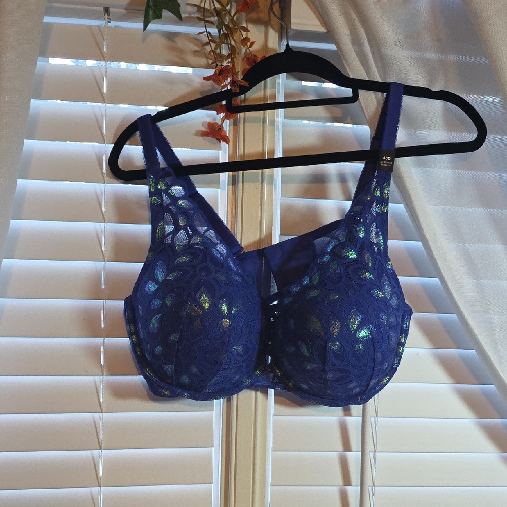 Torrid Shimmering Blue Lace Bra - Picture 1 of 7